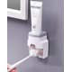 thumbnail image 1 of 1 dispensador automático de pasta de dientes para montaje en pared y soporte pequeño para cepillos de dientes, exprimidor de pasta de dientes para ducha familiar, baño, baño, regalo para niñ, 1 of 5