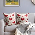 thumbnail image 3 of Valentines Pillow Covers 20x20 Set of 2 Red Cream Valentine''s Day Love Heart Print Decorative Throw Pillows Outdoor Farmhouse Holiday Decoration Pillowcases Cushion Cases Decor for Sofa Couch Bed, 3 of 5