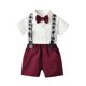 thumbnail image 1 of Conjunto de pantalones y camisa de manga corta Sonducket para niños Vino rojo 100cm, 1 of 6