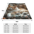 thumbnail image 3 of Honeii Serene Kitten Kingdom Print Fleece Blanket - Throw Blanket for Bed, Sofa, Couch, Camping, and Travel , Microplush Ultra Soft Warm Blanket-60"x50", 3 of 7
