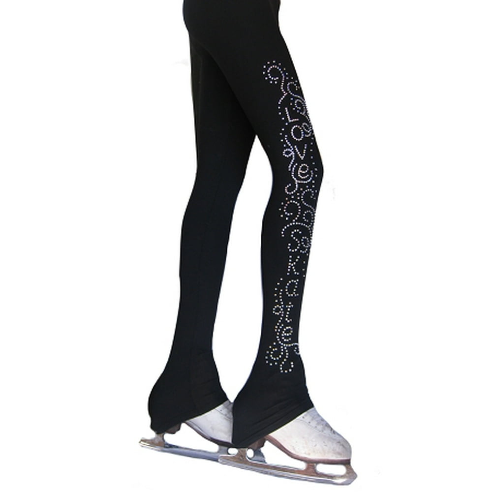 Ice Skating Pants with "Love & Skate ornament " applique