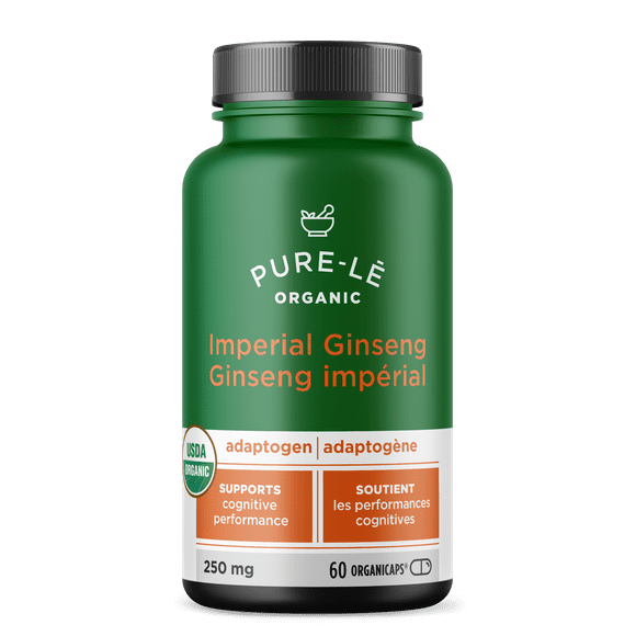 USDA Organic Imperial Ginseng 60 Organicaps - Organic Extra Strength Root Supplement w/High Ginsenosides for Energy, Performance, Stamina & Focus for Men & Women