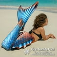 thumbnail image 6 of Fin Fun Atlantis - Swimmable Mermaid Tail w/ Reinforced Tips & Monofin | 3D Side & Back Fins - Made w/ Sun Resistant Material - (Bronzed Sapphire, Adult L), 6 of 7