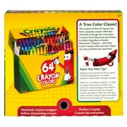 Crayola Crayons with Sharpener, 64 Ct, Back to School Supplies, Classroom Must Haves for Teachers, Arts and Crafts, Coloring Gift for Kids, Ages 4, 5, 6, 7
