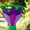 thumbnail image 2 of In the Breeze 5203 — Purple 38-inch Lotus Flower Windsock, Outdoor Floral Decoration, 2 of 5