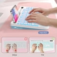 thumbnail image 4 of Wagpak Wireless Keyboard 7 Color Backlit Wrist Rest Rechargeable 112 Keys Quiet Keyboard-White, 4 of 6