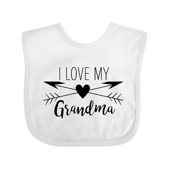 Inktastic I Love My Grandma Heart and Arrows Boys or Girls Baby Bib