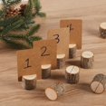 thumbnail image 5 of Portatarjetas, 10 soportes para números de mesa rústicos de primera calidad, ideales para el nombre de la mesa del banquete de boda y más, 5 of 5