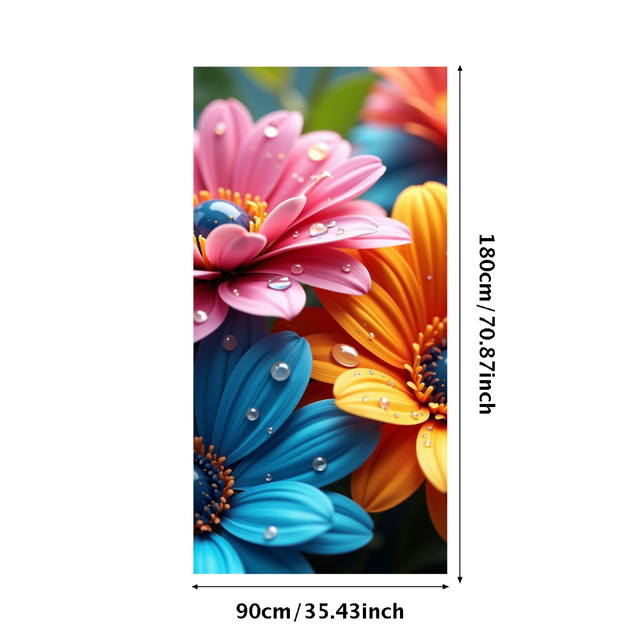 Colorful Flower Backdrop Banner for Spring Wedding Floral Photography Props Party Supplies Birthday Decorations Background Events