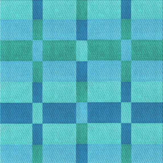 Ahgly Company Indoor Square Patterned Dark Turquoise Green Area Rugs, 6' Square