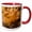 Red/White, variant on 3drose, Free-ranging Buff Orpington Chickens., 11oz Two-tone Red Mug