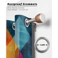 thumbnail image 6 of nqOlkjepod Outdoor Curtains for Patio Waterproof, Colorful Shabby Rhombus Outdoor Privacy Panels Grommet, Vintage Color Block Blackout Outside Curtains for Porch/Cabana/Pergola 54"x84", 2 Panels, 6 of 8