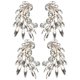 thumbnail image 1 of pares de pendientes elegantes con forma de gota retro para mujeres y niñas, accesorio de joyería de aleación, color plateado, 1 of 5