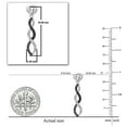 thumbnail image 5 of Dazzlingrock Collection 0.10 Carat (ctw) Round Black & White Diamond Ladies Infinity Swirl Dangling Earrings, 925 Sterling Silver, 5 of 5