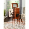 thumbnail image 2 of Linon Olivia Wood Jewelry Armoire in Cherry, 2 of 15