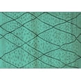 thumbnail image 1 of Ahgly Company Machine Washable Indoor Rectangle Oriental Turquoise Blue Industrial Area Rugs, 8' x 12', 1 of 4