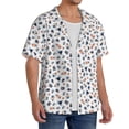 thumbnail image 2 of Gukieu natural insects Print Men's Short-sleeved Shirts, Button-down Pocket Shirts, T-shirts, Beach Vacation Travel Summer Clothing-Medium, 2 of 5