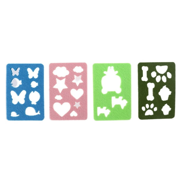 Techinal Colorful Felt Needle Felting Molds DIY Felt Template Stencil Applique Handcraft Woolen Felting Starter Making Tools