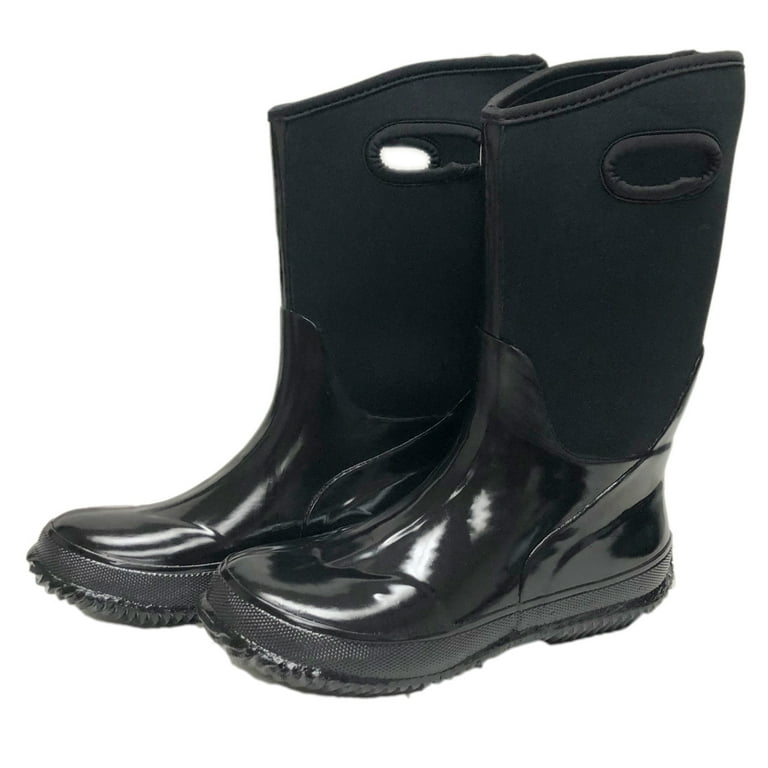 Walmart black store rubber boots