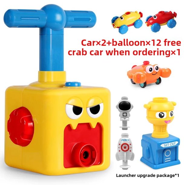 Juguete lanzador de globos de coche accionado por aire para niños y niñas, prensa y lanzamiento educativo, juguetes de coche pequeños transfronterizos para niños