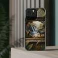 thumbnail image 3 of DistinctInk Hybrid (Acrylic / TPU) Clear Slim Fit Case for Apple iPhone 12 Pro MAX (6.7" Screen) - "Zebra's Gaze: A Painterly Journey into African Wilderness", 3 of 8