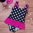 thumbnail image 3 of MSemis Baby Girls Polka Dots One Piece Swimsuit Ruffles Bikini Beach Swimwear Bathing Suit,Size 0-3T Rose_Red 2-3, 3 of 6