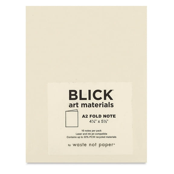 Blick Cards and Envelopes - A2 Folded Card, Soft White, 4-1/4" x 5-1/2", Pkg of 10