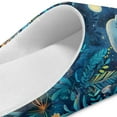 thumbnail image 6 of POLERO Women's Dolphin Moon Floral Print Closed Toe Slippers for Women Soft Sole Cotton Slide Lightweight Indoor Slippers Bedroom Shoes, Size 9-10, 6 of 7
