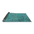 thumbnail image 2 of Ahgly Company Indoor Square Southwestern Light Blue Country Area Rugs, 7' Square, 2 of 4