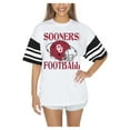 thumbnail image 3 of Women's Gameday Couture  White Oklahoma Sooners Starting Lineup Contrast Sporty Heritage Oversized T-Shirt, 3 of 4