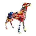 thumbnail image 1 of Estatua artesanal de perro de resina de Graffiti, modelo sólido de Animal, adorno de mesa para casa y oficina, 1 of 1