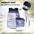 thumbnail image 4 of Yspwyqan Galaxy Purple Axolotl Backpack Set with Lunch Box Pencil Case Water Bottle Bag, 4Pcs Double Zipper Lightweight Girls Backpack Set Fits 14" Laptop for School Travel, 4 of 7