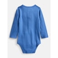 thumbnail image 2 of Wonder Nation Baby Boys' Thermal Henley Bodysuit with Long Sleeves, Sizes 0M-24M, 2 of 3