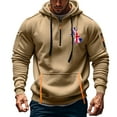 thumbnail image 2 of GigrtiJin Mens Fall Hooded Sweatshirt 1/4 Zipper Drawstring Printed Multipocket Hoodies Long Sleeve Baggy Casual Blouse, 2 of 4