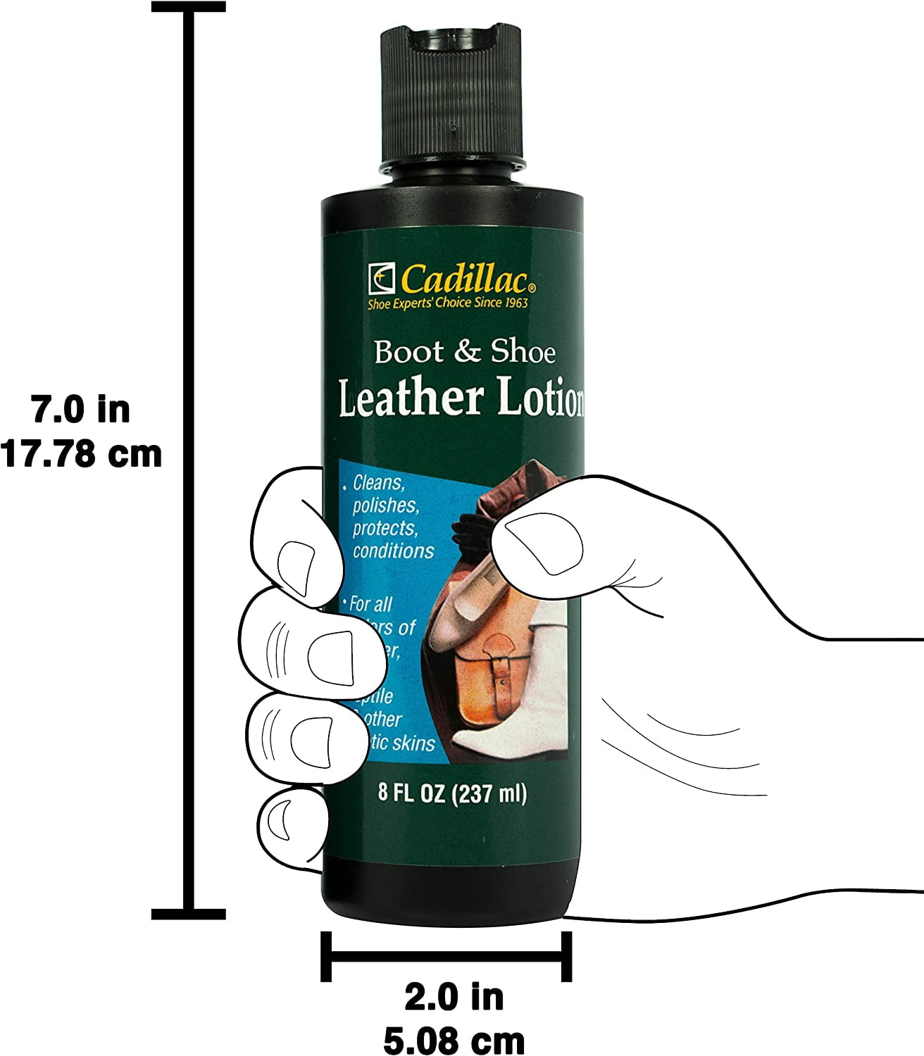 Cadillac Boot and Shoe Leather Lotion, 8 Fl Oz (Pack of 2) 8 oz (2 Pack)