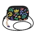 thumbnail image 2 of FORMRS Mini Crossbody Bag for Women Adjustable Rope Shoulder Casual Phone Purse, Black Cartoon Stripe, 2 of 7
