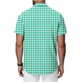 thumbnail image 7 of hoksml Men's Plaid Short Sleeve Camp Collar Button Down Shirts, Regular Fit Breathable Casual Tops for Beach Daily Vacation, 7 of 7