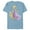 Ocean Blue, variant on Rapunzel Watercolor T-Shirt- Short Sleeve Blended T-Shirt for Adults - Customized-Denim Snow Heather