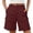 Wine, variant on Gunia Women Hiking Shorts Bermuda Shorts Casual Summer High Waist With Pockets Outdoor Beach Cargo Shorts Grey L