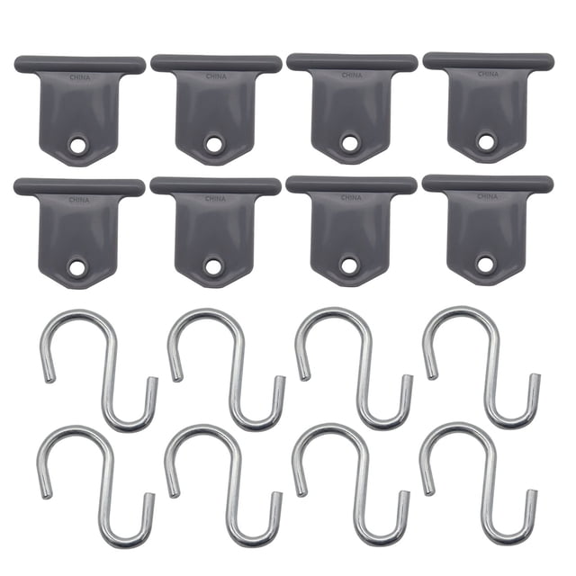 Graflsoa Crochets de Store pour VR Ensemble de 8, Crochets en ABS et Acier Inoxydable pour Accessoires d'Ombre de Camping et Extérieur, Légers et Durables