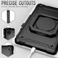 thumbnail image 2 of elitegadget Case for Samsung Galaxy Tab S6 Lite 10.4" 2024/2020/2022 - Heavy Duty Impact Resistant Case Cover with Rotating Ring Stand (Black/Black), 2 of 5