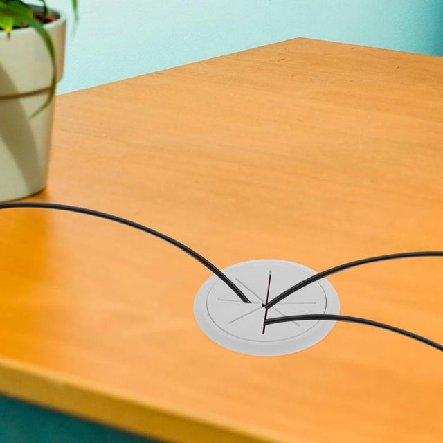 TABLZONE 4Ud Protector De Cable Para Escritorio Con Redondo Y Fácil Instalación
