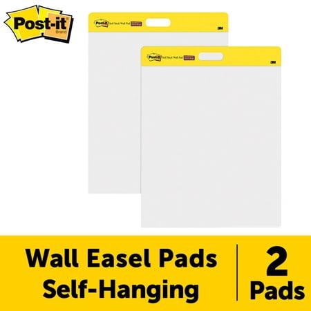 post-it wall pad easel pad w/ bonus command strips  20 in. x 23 in.  2 pads