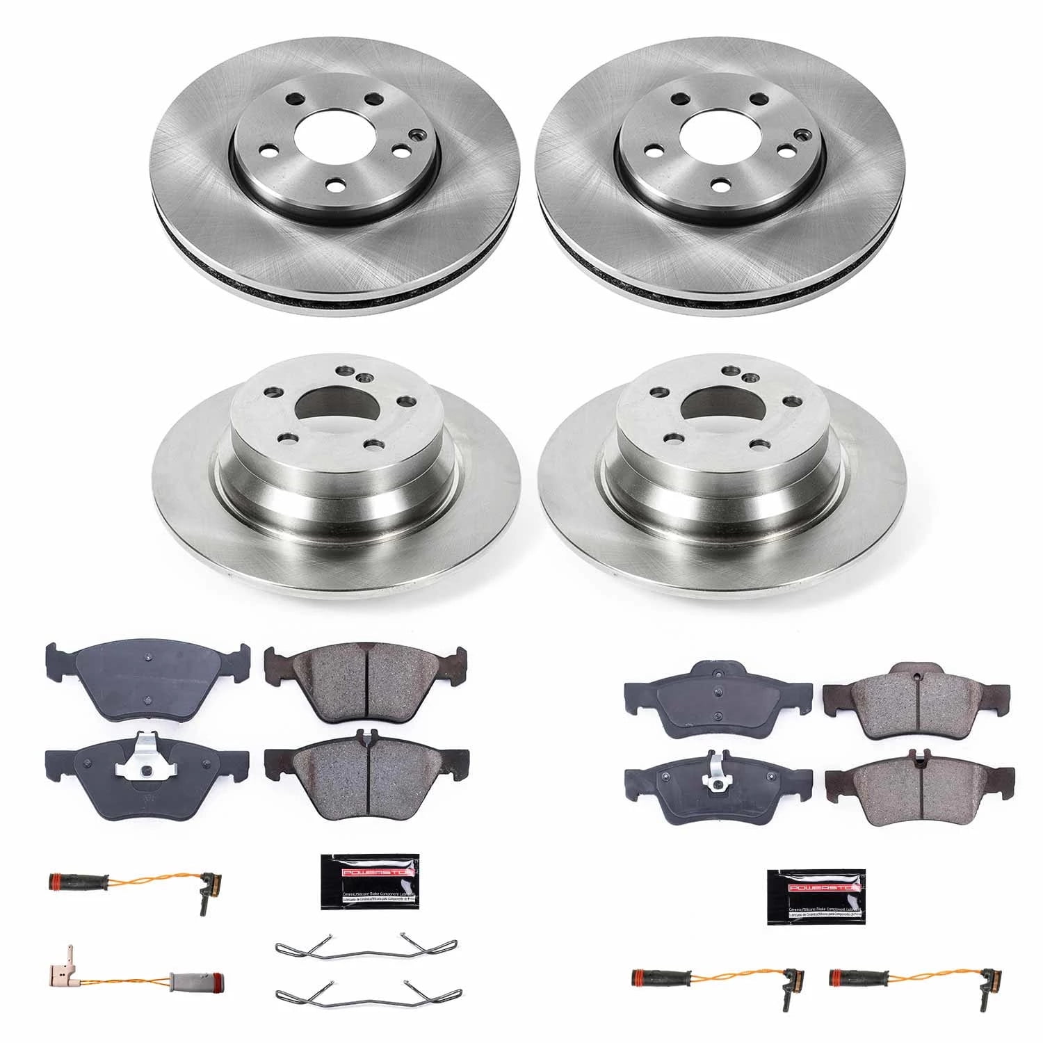 PowerStop Front and Rear Stock Replacement Brake Pad and Rotor Kit Fits: MERCEDES-BENZ Select Models KOE4511