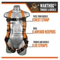 thumbnail image 3 of Warthog Fall Protection Safety Harness with Back D-Ring, OSHA & ANSI Compliant, 3XL, 3 of 8