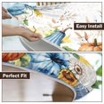 thumbnail image 6 of Fall Round Fitted Tablecloth with Elastic Edge,Water-Resistant Picnic Autumn Harvest Thanksgiving Blue Pumpkin Table Cover for 36-40" Found Tables Leaf Botanical Table Cloth for Dinner,Outdoor,Patio, 6 of 6