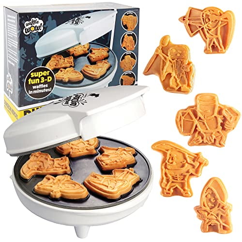 Dungeon Heroes Mini Waffle Maker- Manger Vos Personnages Fantastiques Préférés & Dragons de Bataille pour le Petit Déjeuner Amusant - Pancakes Cool Nouveauté DnD-like en Quelques Minutes