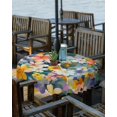 thumbnail image 2 of nqOlkjepod Retro Spring Wildflowers Outdoor Tablecloth with Umbrella Hole & Zipper, Pastoral Floral Country Plants Round Table Cover 54 Inch, Dining Waterproof Table Cloth Protector for Patio/Party, 2 of 7