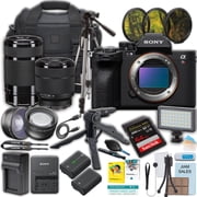 Sony a7R V Mirrorless Camera w/ 28-70mm & 55-210mm Lenses + 64GB Memory, Case & Travel Charger (International Version, No Manufacturer Warranty)