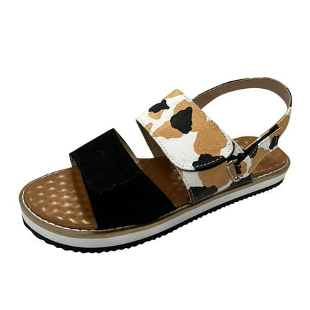 

Follure Girl women s casual shoes Women Sandals Ladies Flat Sandals Strap Sandals For Women Summer Shoes Roman Sandals Yellow 37